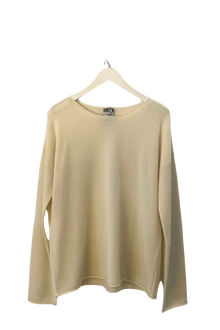  Cashmere Pullover Sweater in Natural