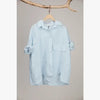 Pocket Cotton Short Shirt - Light blue