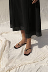 Marta Black Leather Sandal