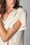 Anza Top in White Linen