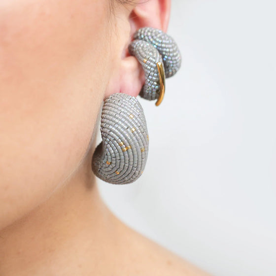Susanna Vega Arele Earrings in Iris Grey