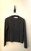 Cotton/Linen/Silk Sweater in Graphite