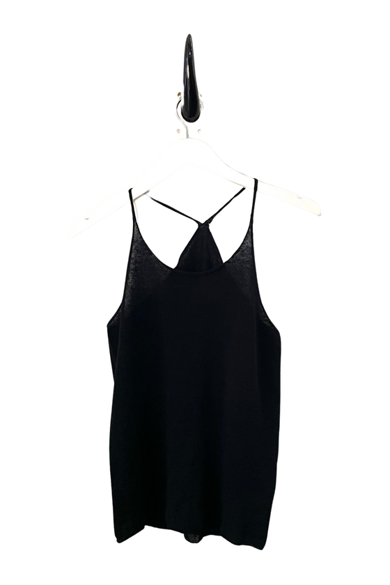 Washable Linen Camisole in Black
