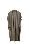 Linen Robe Vest in Phantom Gray