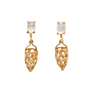 Julie Cohn Basket bronze Rainbow Moonstone Earrings found at PATRICIA in Southern Pines, NC 28387