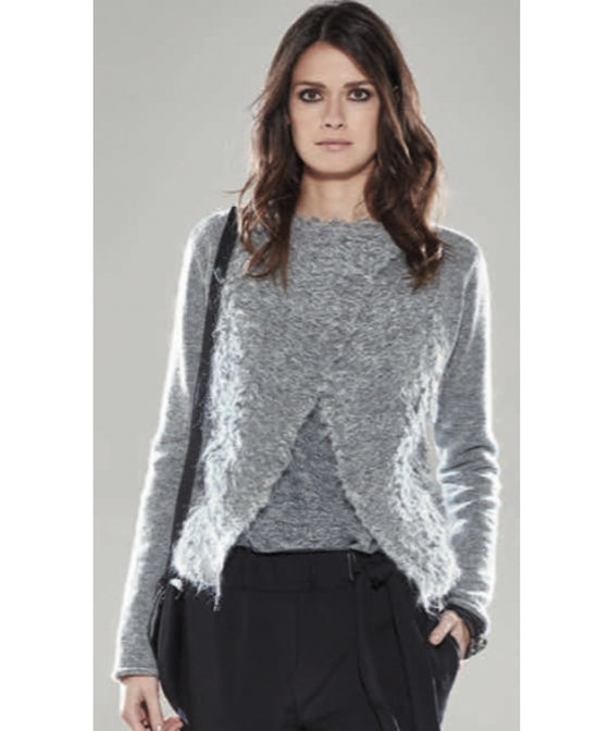 Sarah Pacini I Sleevless Mohair Vest - Grey