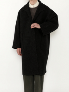  7115 by Szeki Fall Wool Coat Charcoal.
