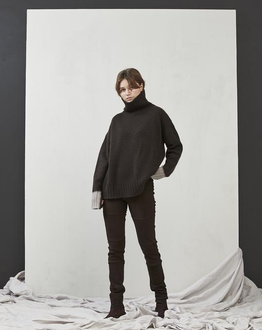 Kristensen Du Nord chocolate brown cashmere turtleneck found at Patricia in Southern Pines, NC