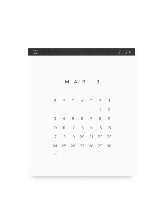 Appointed 2024 Wall Calendar: Charcoal Gray