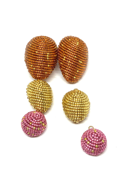 Susanna Vega Diez Earrings Orange/Gold/Pink
