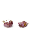 Rachel Atherley Cloud Huggie Earrings in Pink Tourmaline