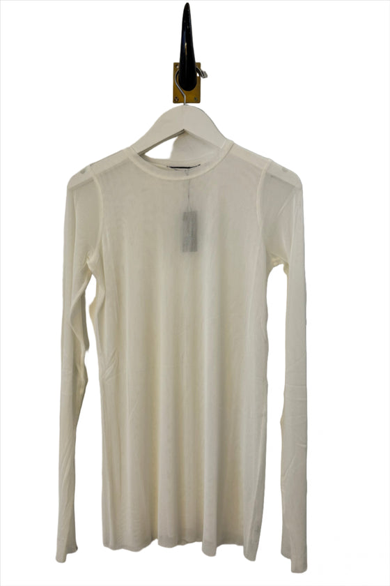Brazeau Tricot  long sleeve silk pearl tulle shirt found at Patricia In Southern pines, nc 