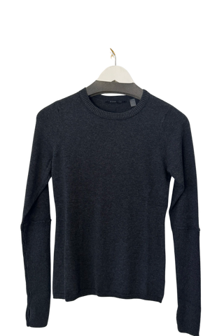 Brazeau Tricot Coal Cotton Cashmere Heavy Crewneck Sweater