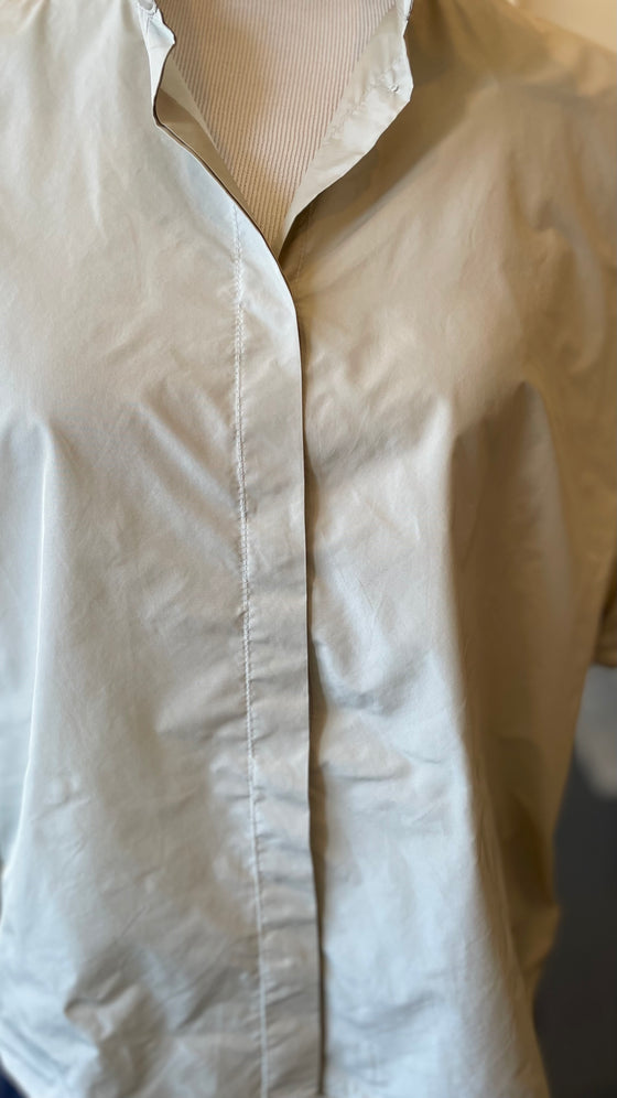 Cream Short Papertouch Blouse