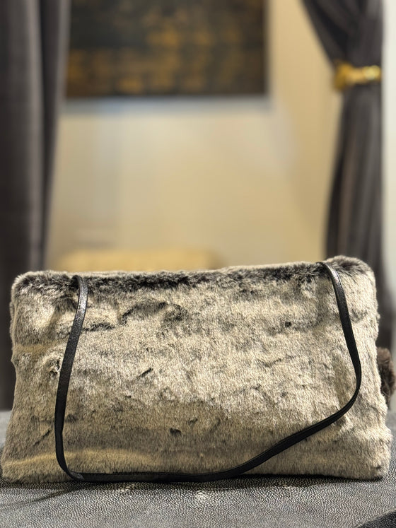 Joan Charcoal Fur On Bag