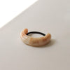 Wide Arch Resin Ponytail Hair Tie | Beige