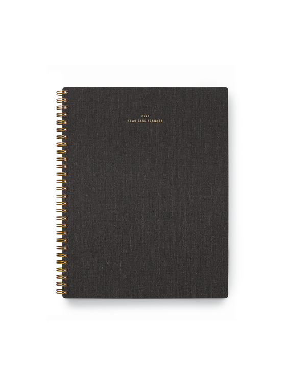 2025 Year Task Planner : Charcoal Gray