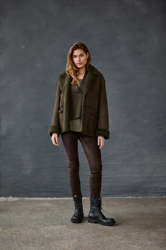 Kristensen du nord suede legging in mulch found at Patricia in Southern Pines, NC