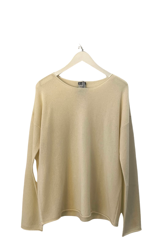 Cashmere Pullover Sweater in Natural