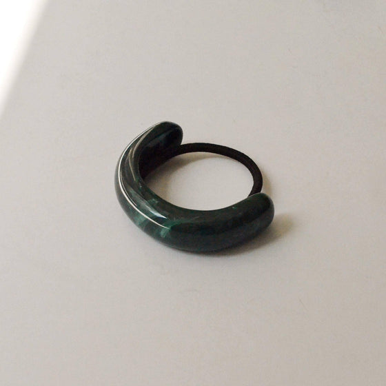 Wide Arch Acrylic Ponytail Hair Tie | Green