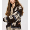 Nordic Fair Isle Knit Cardigan - Brown