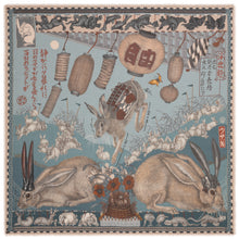  Sabina Savage "The Floating Rabbits" Wool and Silk Scarf Cameo/Rice found at Patricia in Southern Pines, NC