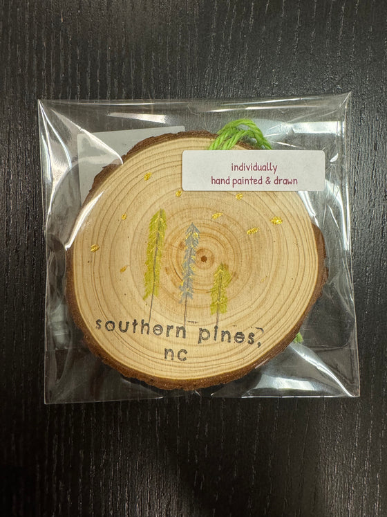 Hand Painted Wood Christmas Ornament