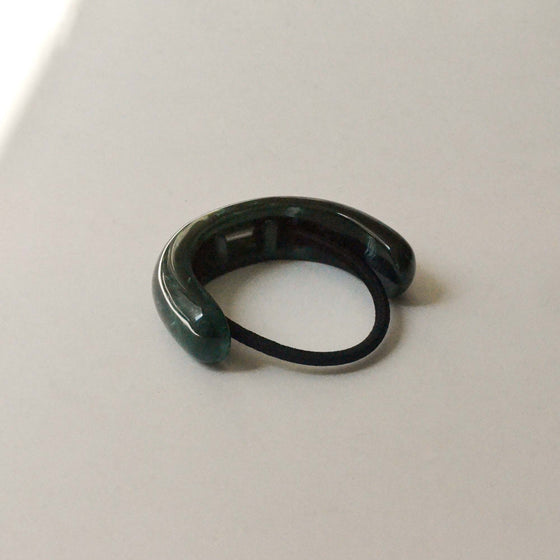 Wide Arch Acrylic Ponytail Hair Tie | Green