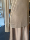 Silk Tulle Long Sleeve Tee Camel