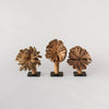 Small Wood Flower on Stand