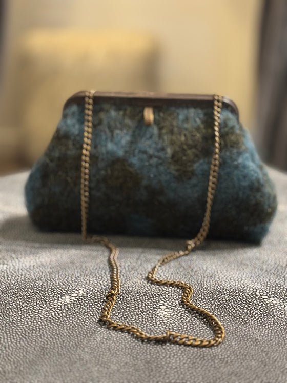 Liette Teal Chocolate Clutch