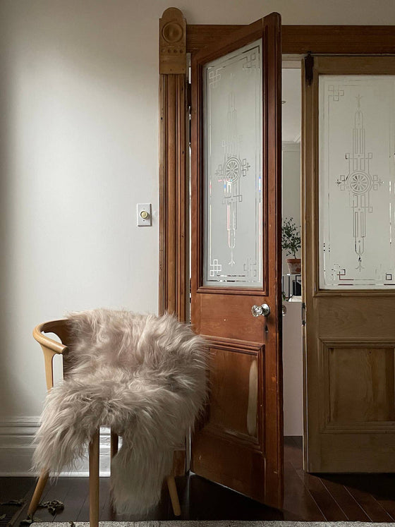 Linen Icelandic Sheepskin Throw Rug