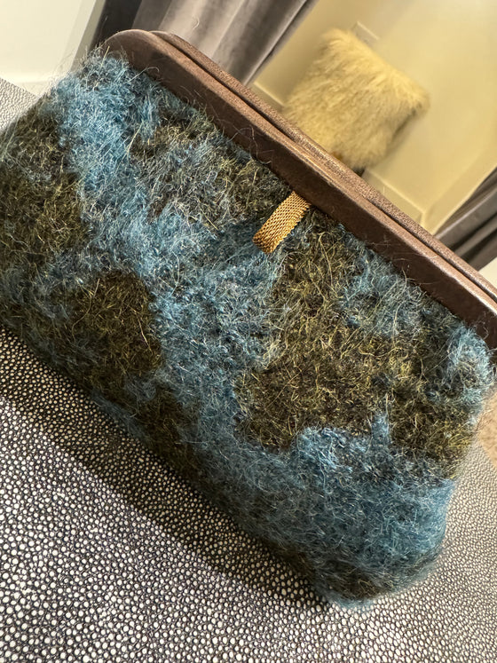 Liette Teal Chocolate Clutch