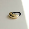 Narrow Crescent Metal Cuff Hair Tie | Gold