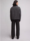 wide cropped pants gray melange