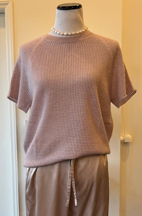 Cashmere Short Sleeve Clover Sweatshirt Dune