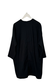  evam eva Linen Cotton No-Collar Coat in Sumi