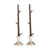 Stick Candles Maple / Pair: Honeysuckle Brown