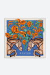 Silk Ceibo Foulard in Ivory