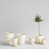 Basic Planter, White Patina: Medium