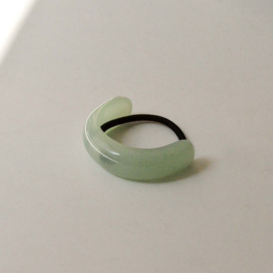 Wide Arch Acrylic Ponytail Hair Tie | Light Green