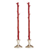 Stick Candles Hickory / Pair: Dark Cherry