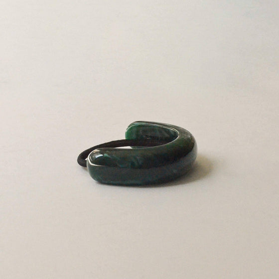 Wide Arch Acrylic Ponytail Hair Tie | Green