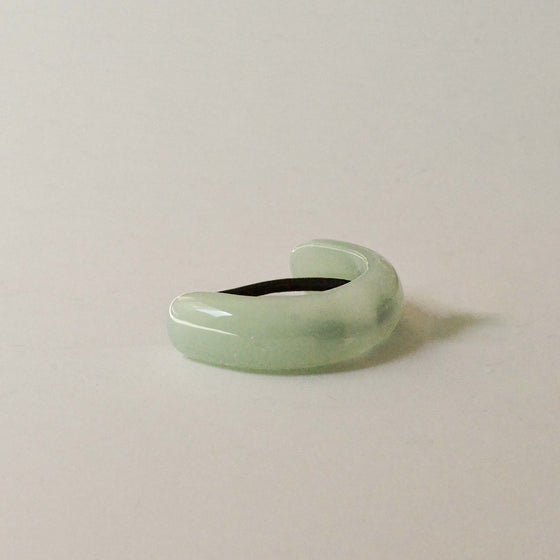 Wide Arch Acrylic Ponytail Hair Tie | Light Green