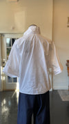 White Short Papertouch Blouse