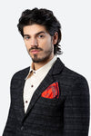 Silk Herradura Pocket Square in Red