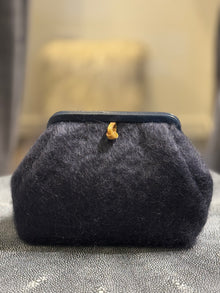  Susan Navy Blue  Mohair Clutch