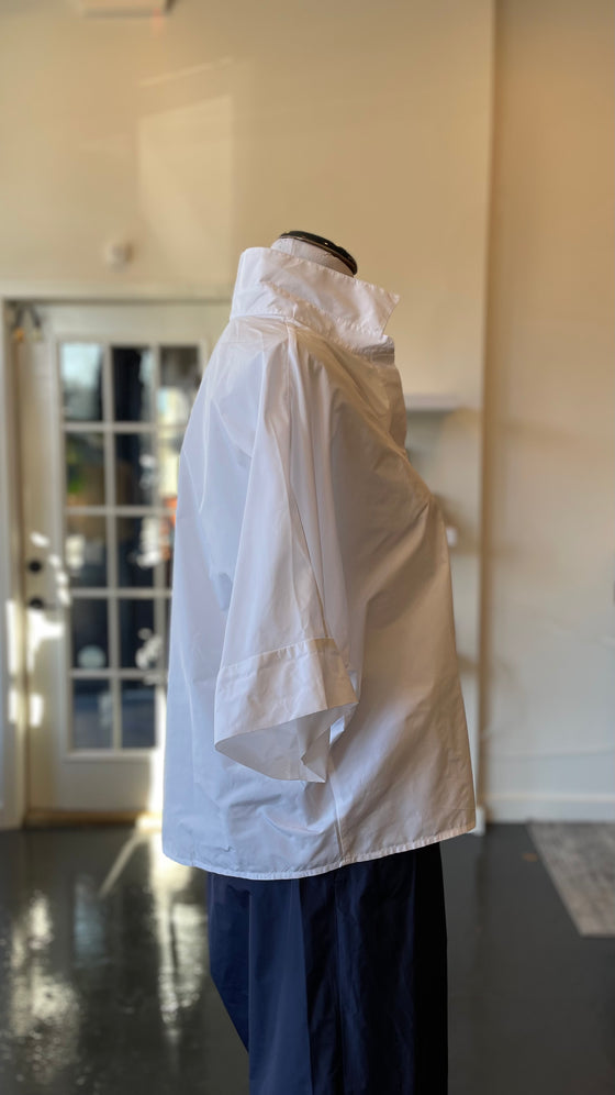 White Short Papertouch Blouse