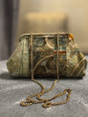 Liette Green Multi-Color Paisley Clutch