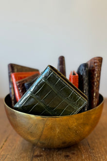  W. Kleinberg Glazed Alligator Card Case